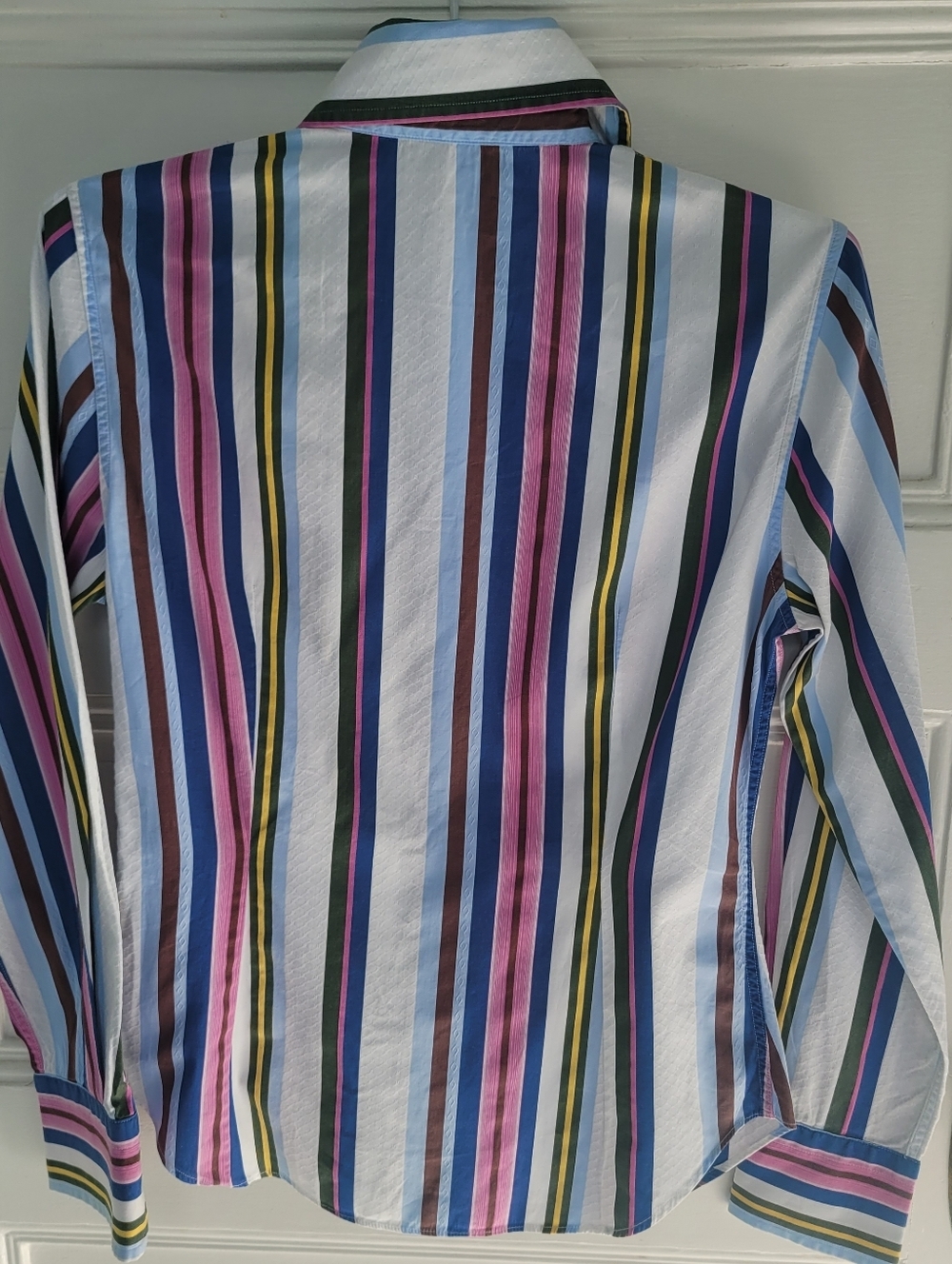 Etro Milano Striped Button Down Shirt EU 40 US 6 Multicolor Cotton Jacquard - Picture 2 of 6